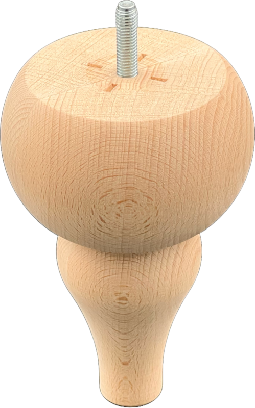 Wooden furniture leg #21 — premium beech component by Styrczula